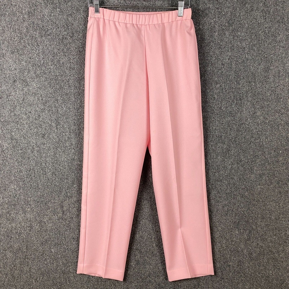 Donnkenny Pants 10P Petite Women's Pull On Stretch Pink 100% Polyester